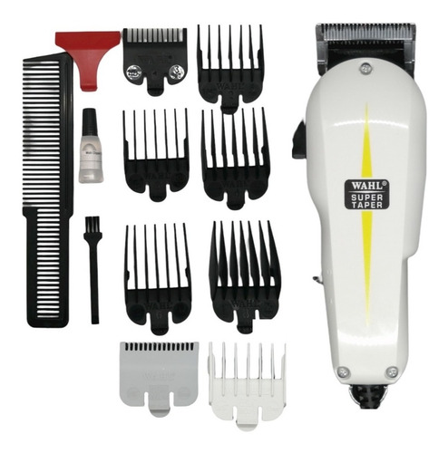 Maquininha De Cortar Cabelo Wahl Super Taper Branca 127v