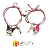 Pulseras Imán Melody+kuromi Magnéticas Para Parejas Y Amigos