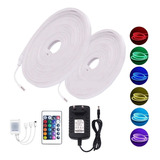 Kit X 10mts Completo Manguera Luces Led Rgb 5050 Fuente