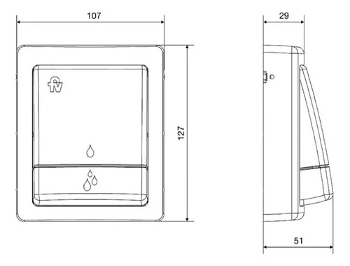 Tapa Tecla Fv Doble Descarga Dual Valvula Inodoro 0368.04 Cr