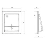 Tapa Tecla Fv Doble Descarga Dual Valvula Inodoro 0368.04 Cr