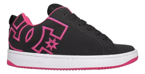 Zapatillas Dc Shoes Modelo Court Graffik Ss Negro Rosa Mujer