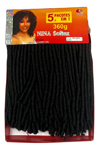 Cabelo Nina Softex Pacote 360 Gramas 5 X 1 Crochet Braids