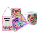 Juego Set Toalla Mantelito Servilleta Y Taza Polimero Jardin