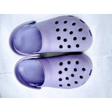 Sandalia Tipo Crocs 33/4 Violeta Poco Uso Ver Foto