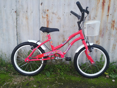 Bicicleta R16 Playera Nena Infantil Liberty Con Canasto 