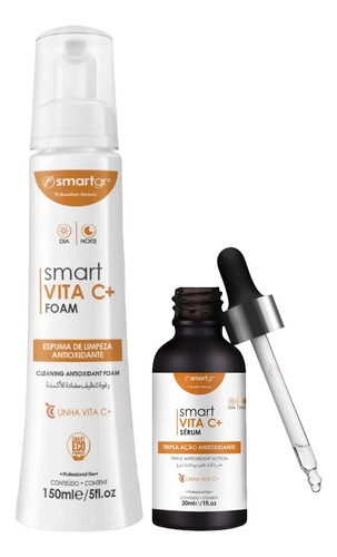 Serum Smart Vita C + Espuma Limpeza Profunda 150ml Smart Gr