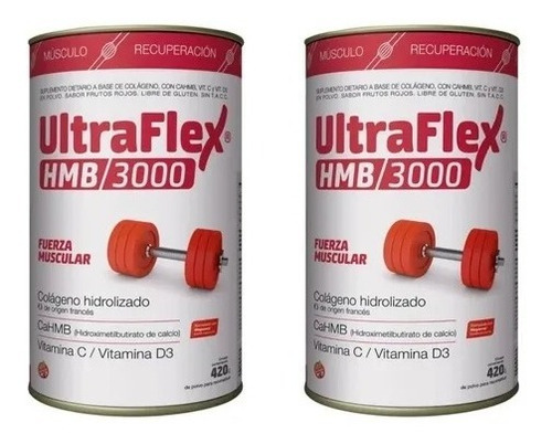Ultraflex Hmb 3000 Colageno Vitamina C Y D3 X 2 Latas