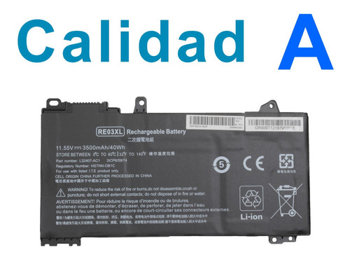 U87a Bateria Para Hp Hstnn-ub7r Facturada