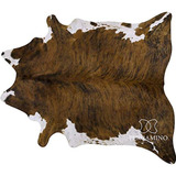 Brindle White Belly Brazilian Cowhide Area Rug, Piel De Vaca