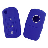 Cubre Llave Silicona Para Volkswagen Vento Suran Blue Zuk