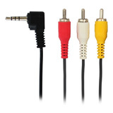 Cable De 3 Plug Rca A 1 Plu De 3.5 Mm  De 1.8m.