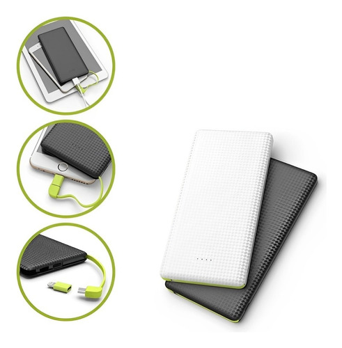 Carregador Portátil Bateria Power Bank Slim 10.000mah Kd-951