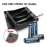 Caixa Saída 6volts On/off 4 Pilhas Aa P/ Maquete Luz Led