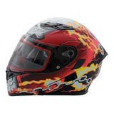 Casco Abatible R7 Unscarred Skull Rojo/blanco/ama/negro