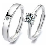 2 Anillos Duo Promesa Plata Fina 925 Amor Parejas