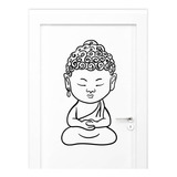 Adesivo Para Porta Buda Meditando