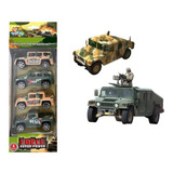 4 Carrinhos Jip Camuflados A Fricçao Carro Brinquedo Natal