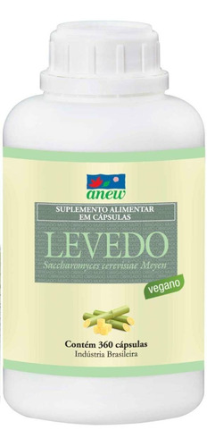 Levedo De Cana Da Anew ( Sem Glúten Vegano ) 360 Cápsulas 