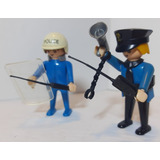 Playmobil, Juego De 2 Policías Con Accesorios. Sin Caja