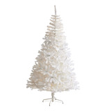 7 Pies. Rbol De Navidad Artificial Blanco Con 1000 Ramas Ple