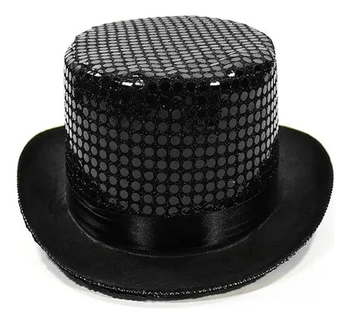 Sombrero De Mago De Copa Alta De Lentejuelas Fiestas Cosplay