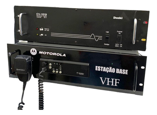 Rádio Motorola Gm300 Vhf Gabinete P/ Estação Fixa C/ Fonte