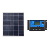Controlador De Carga Solar 10a + Placa Solar De 50w 55w 