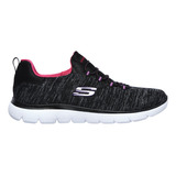 Tenis Skecher Mujer Summitsquick Getaway Sneakers Negro