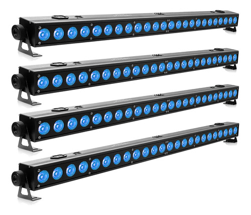 4x Ribalta Led Rgbw Pixel 24 Leds 12w Quadriled 4n1 Dmx