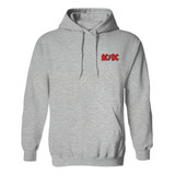 Sudadera Bordado Algodon Musica Rayo Logo Rojo Banda Ac/dc