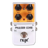 Pedal Efecto Para Guitarra Nux Phaser Core Color Blanco/naranja