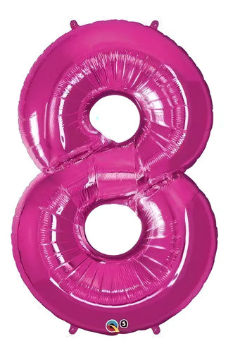 Número Metálico Globo 32 Pulgadas Fiusha Rosa | MercadoLibre