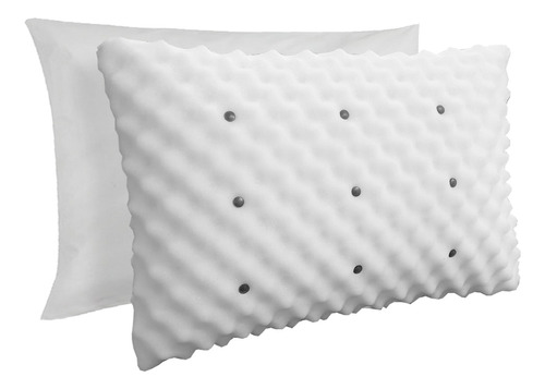 Travesseiro Espuma Casca De Ovo Pillow Magnético Top Macio 
