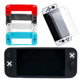 Case Protetora Nintendo Switch Oled Compatível + Película