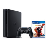 Consola Ps4 Slim De 1tb Jet Black Hdr Controlador