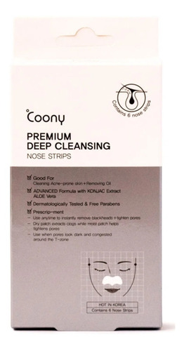 Coony Premium Deep Cleansing Nose Strips Puntos Negros Nariz