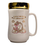 Mug Unicornio Pocillo En Ceramica Cafe Vaso Dim:7x7x14cm