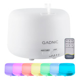 Difusor Gadnic Humidificador Ultrasónico 300ml 20h 7 Colores