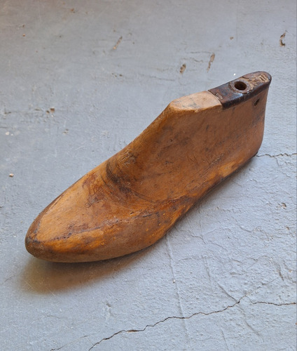 Forma De Sapato Madeira Antiga Decoração 