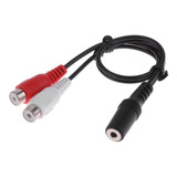 Cable Adaptador Jack 3.5 Plug Hembra A 2 Rca Hembra Audio 