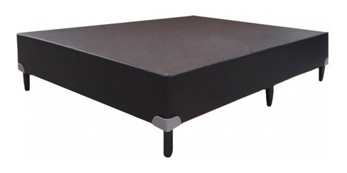 Base Sommier 1 Plaza Tapizado Eco-cuero 80x190 Reforzados