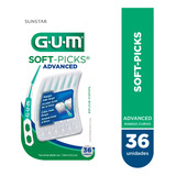 Gum Soft-picks Advanced Palillos Interdentales Punta Hule 36