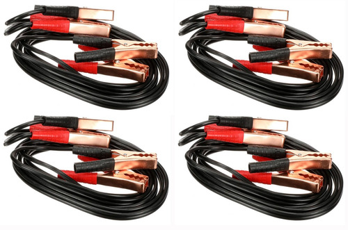 Paq 4 Cables Pasa Corriente Bateria Calibre 10 Super Star