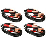 Paq 4 Cables Pasa Corriente Bateria Calibre 10 Super Star