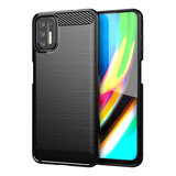 Funda Fibra De Carbono Compatible Con Motorola Moto G9 Plus