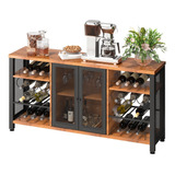 Credenza Con Estante Para Vino Y Licor 55in Para Casa