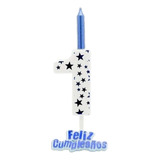 Vela Número Estrella Azul