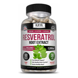 Resveratrol 1200mg (60 Cápsulas) Kaya Hecho En Usa