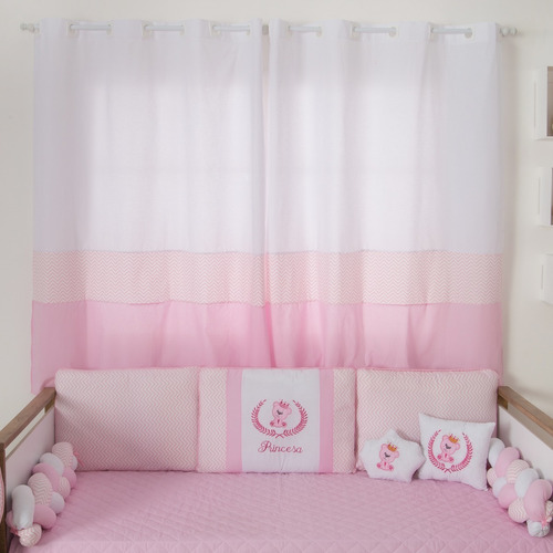 Cortina Varão Quarto De Bebê Menina Princesa Chuva De Amor